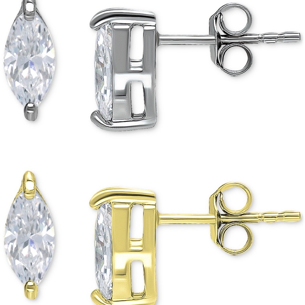 Giani Bernini
2-Pc. Set Cubic Zirconia Marquise Stud Earrings in Sterling Silver